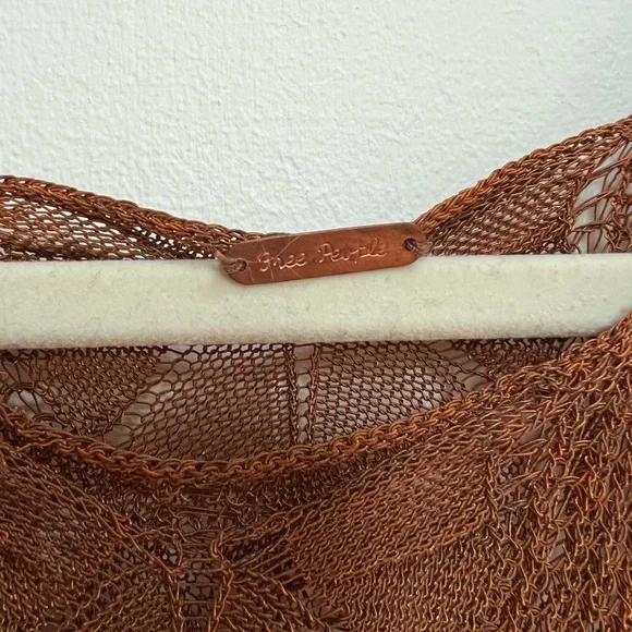 FREE PEOPLE one-of-a-kind Rust Crochet Dress - Picture 6 of 6